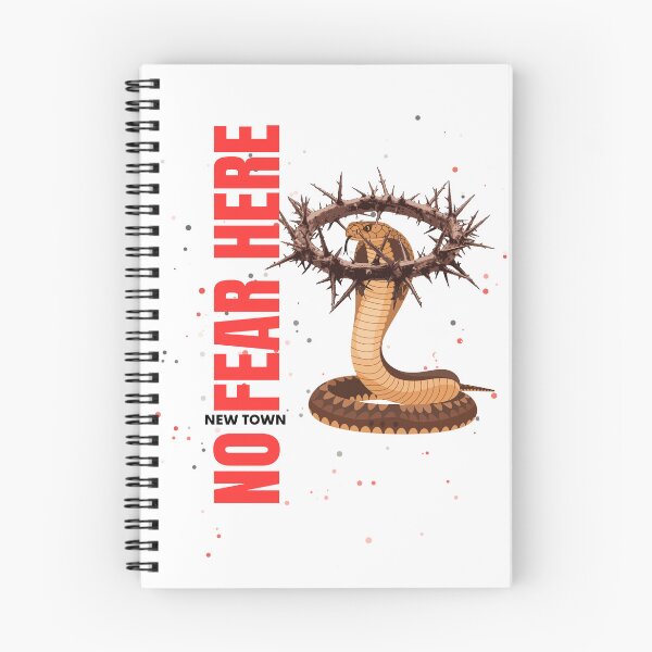 Item preview, New Town: No Fear Hear, funny snake wearing crown of thorns designed and sold by DVerse Studio.