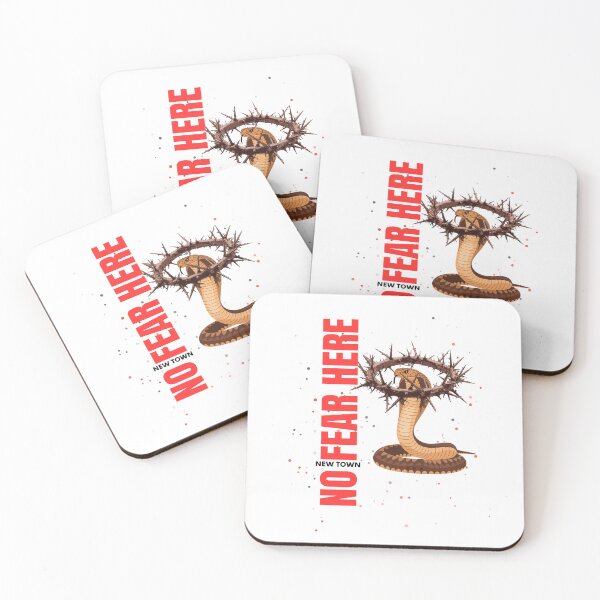 Item preview, New Town: No Fear Hear, funny snake wearing crown of thorns designed and sold by DVerse Studio.