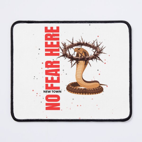 Item preview, New Town: No Fear Hear, funny snake wearing crown of thorns designed and sold by DVerse Studio.