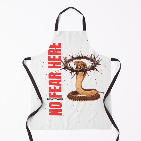 Item preview, New Town: No Fear Hear, funny snake wearing crown of thorns designed and sold by DVerse Studio.