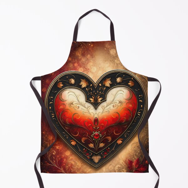 Item preview, Hearts 35 - Gilded Autumn Heart Filigree Red Gem designed and sold by NikaNavi.