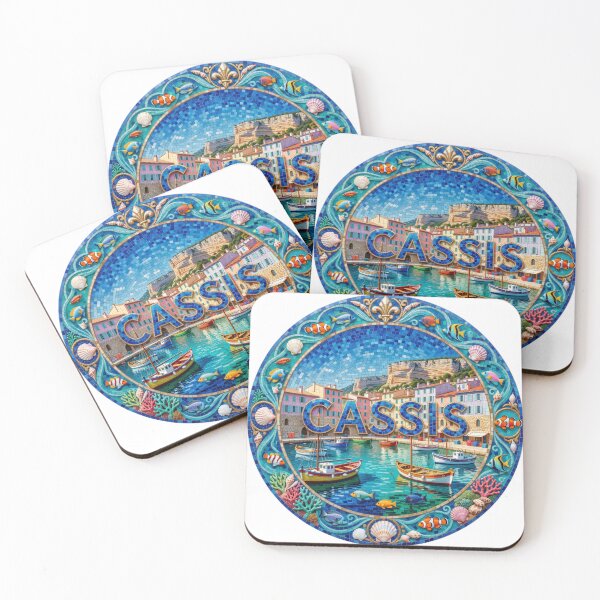 Item preview, Cassis Coastal Mosaic Travel Sticker Summer Souvenir designed and sold by Imaginarium of Chaos falcon88 .