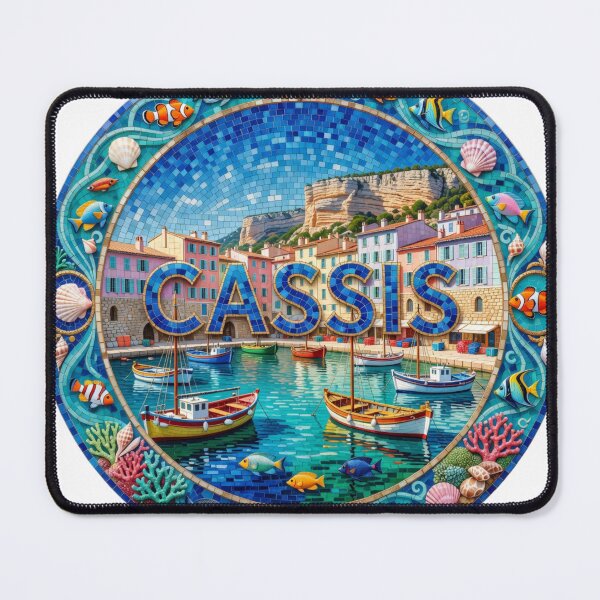 Item preview, Cassis Coastal Mosaic Travel Sticker Summer Souvenir designed and sold by Imaginarium of Chaos falcon88 .