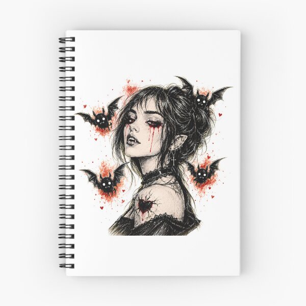 Item preview, Cute Gothic Vampire Girl Chibi Bats Bleeding Heart Tattoo designed and sold by chattsuede.