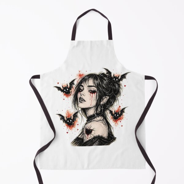 Item preview, Cute Gothic Vampire Girl Chibi Bats Bleeding Heart Tattoo designed and sold by chattsuede.