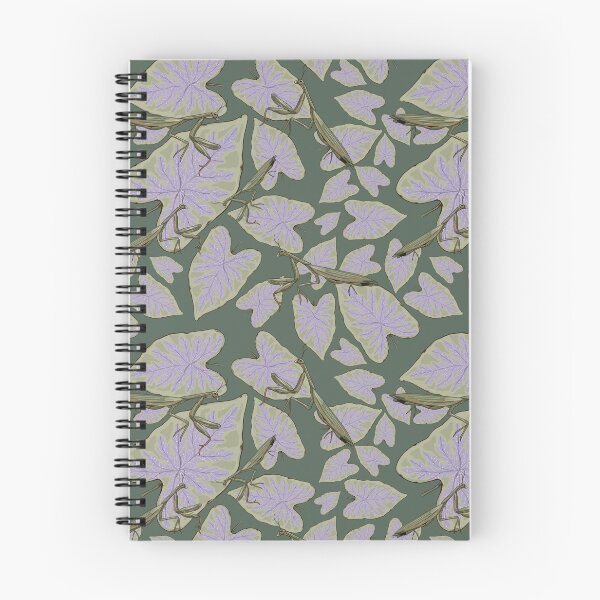 Item preview, Praying Mantis on Purple Leaves - Botanical Seamless Pattern designed and sold by Zymetryart.