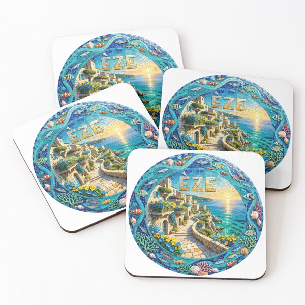 Item preview, Eze Hilltop Mosaic Travel Sticker Summer Souvenir designed and sold by Imaginarium of Chaos falcon88 .