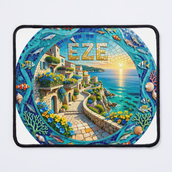 Item preview, Eze Hilltop Mosaic Travel Sticker Summer Souvenir designed and sold by Imaginarium of Chaos falcon88 .