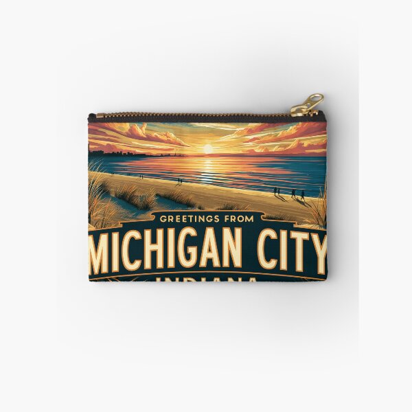 Item preview, Michigan City Indiana Dunes Sunset Vintage Postcard designed and sold by Boddicca.