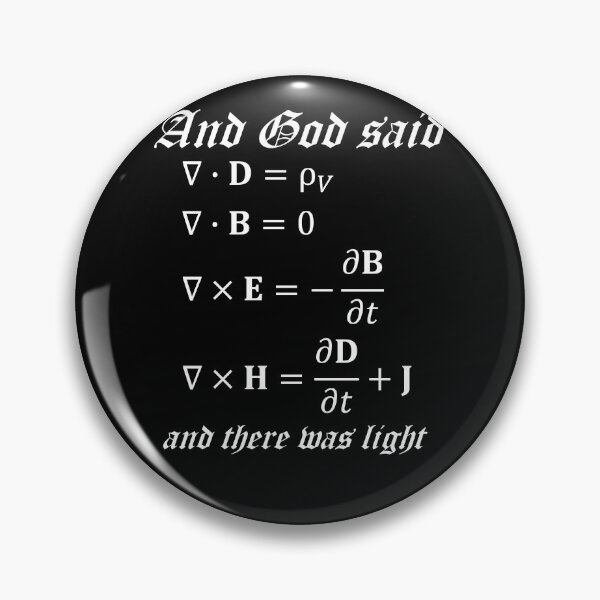 Item preview, And God Said Maxwell Equations Physics Joke Science Teacher White Text designed and sold by MathWare MathClips.