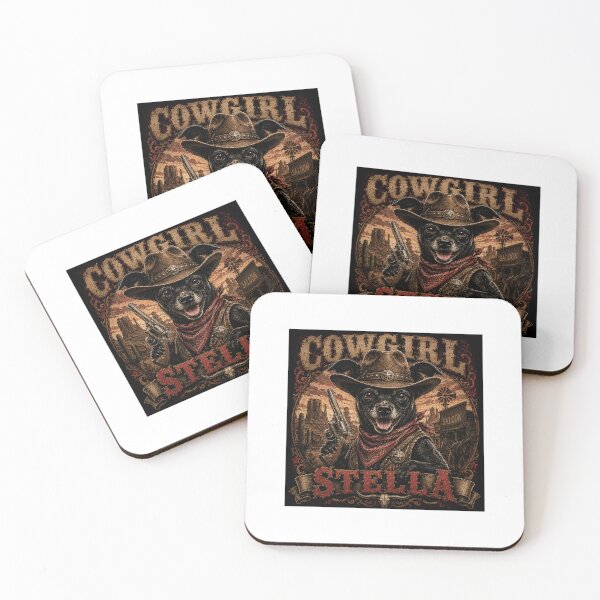 Item preview, Cowgirl Stella – Western Cowgirl Dog | Vintage Wild West T-Shirt designed and sold by Maggie1475.