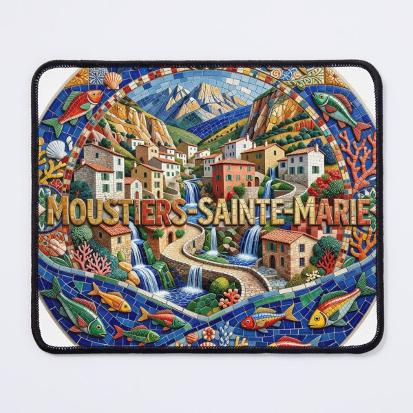 Item preview, Moustiers Sainte Marie Mosaic Travel Sticker Summer Souvenir designed and sold by Imaginarium of Chaos falcon88 .