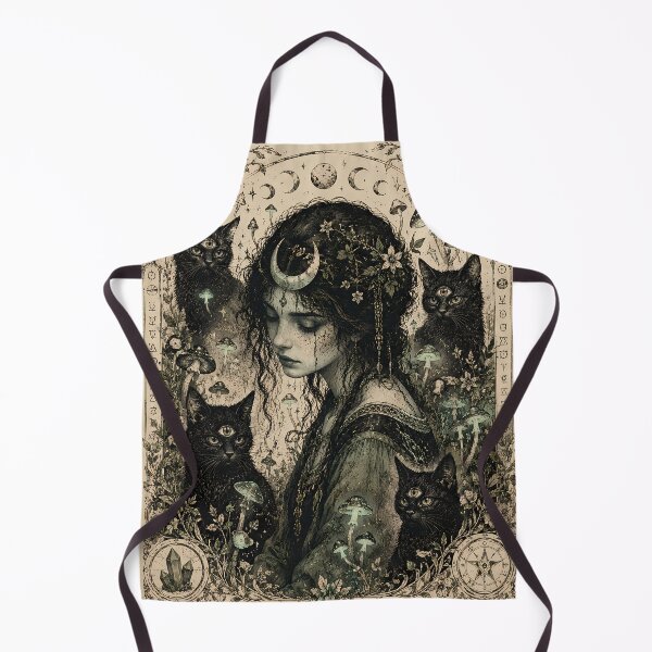 Item preview, Forest Witch Three Eyed Cat Vintage Gothic designed and sold by chattsuede.