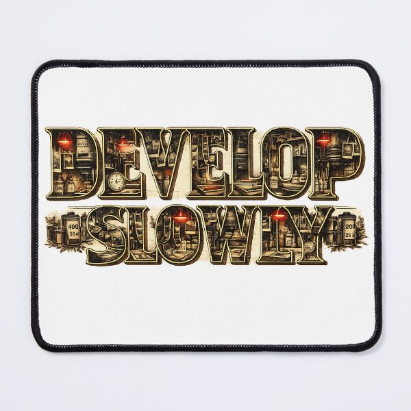 Item preview, Develop Slowly | Darkroom Photography Vintage Typography designed and sold by Golden Era Studio.
