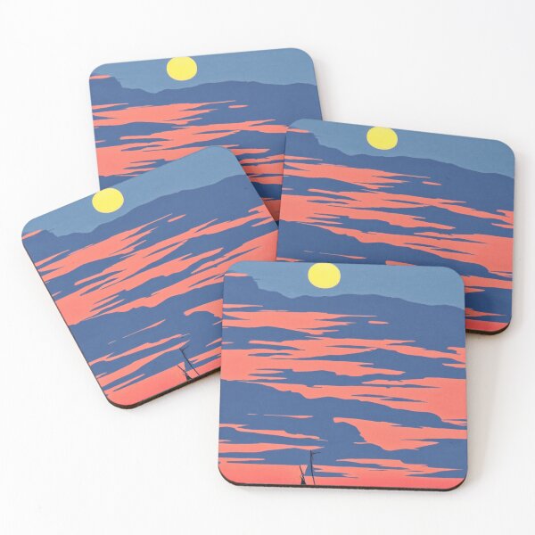 Item preview, Retro Sailboat Ocean Sunset designed and sold by brosky317.