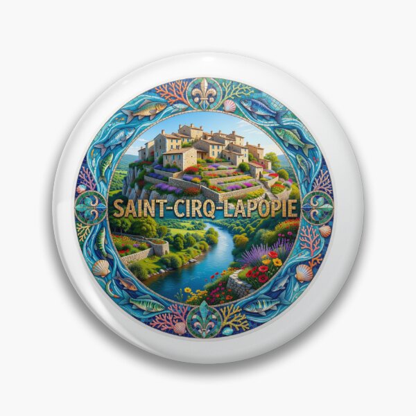 Item preview, Saint Cirq Lapopie Mosaic Travel Sticker Summer Souvenir designed and sold by Imaginarium of Chaos falcon88 .