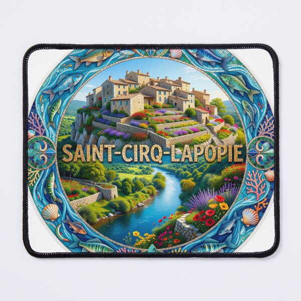 Item preview, Saint Cirq Lapopie Mosaic Travel Sticker Summer Souvenir designed and sold by Imaginarium of Chaos falcon88 .