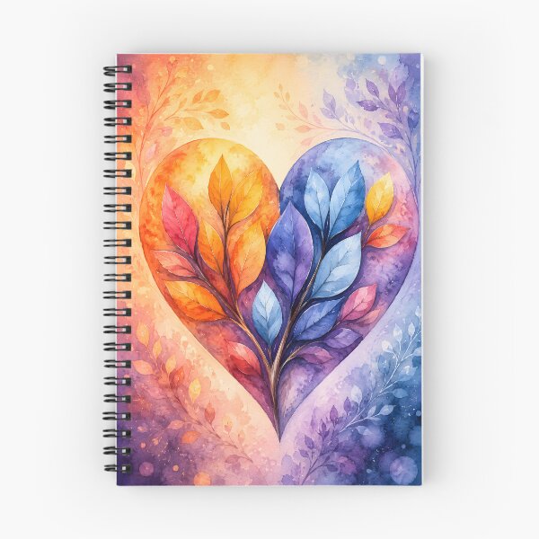 Item preview, Hearts 36 - Watercolor Seasons Heart with Colorful Leaves designed and sold by NikaNavi.