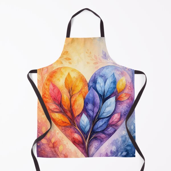 Item preview, Hearts 36 - Watercolor Seasons Heart with Colorful Leaves designed and sold by NikaNavi.