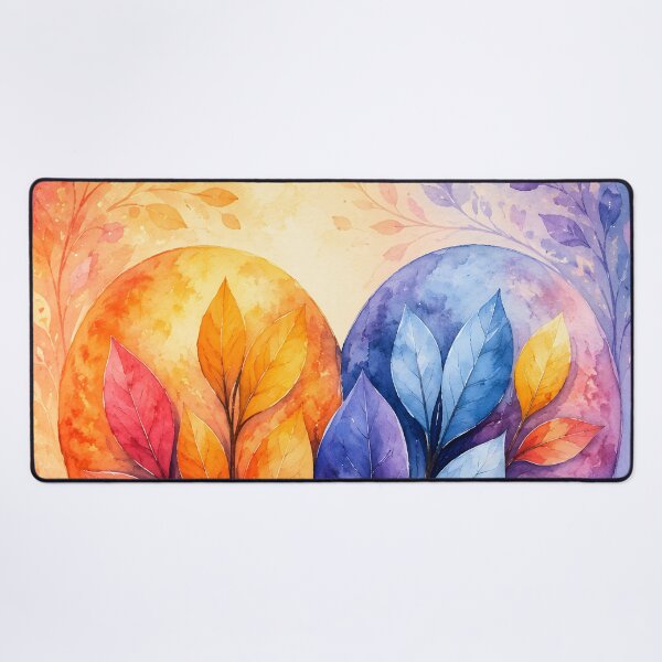 Item preview, Hearts 36 - Watercolor Seasons Heart with Colorful Leaves designed and sold by NikaNavi.