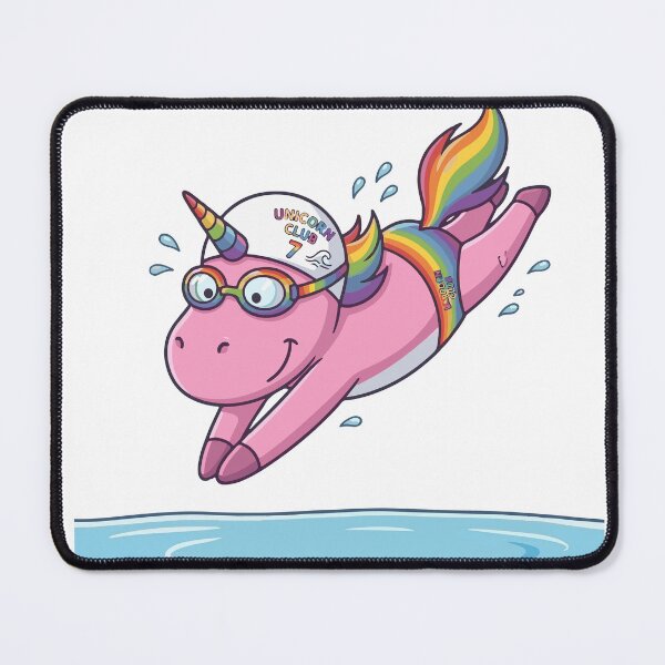 Item preview, Cute pink unicorn Swimming Rainbow design, Sports Gift designed and sold by BobaTeeStore.