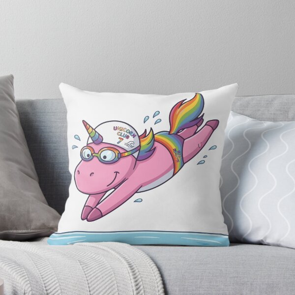 Item preview, Cute pink unicorn Swimming Rainbow design, Sports Gift designed and sold by BobaTeeStore.