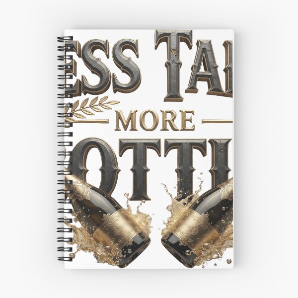 Item preview, Sleek Orange LESS TALK MORE BOTTLE Text Design designed and sold by dazzlemakers.