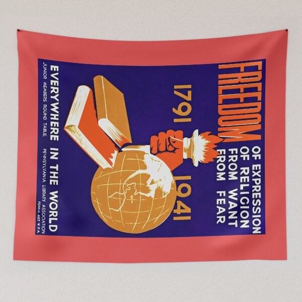 Item preview, WPA Artwork: Freedoms Everywhere in the World designed and sold by Vintage Poster Supply.
