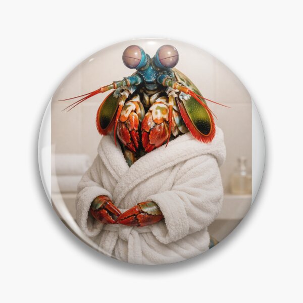 Item preview, Cozy Bathrobe Mantis Shrimp designed and sold by Sillytoe.