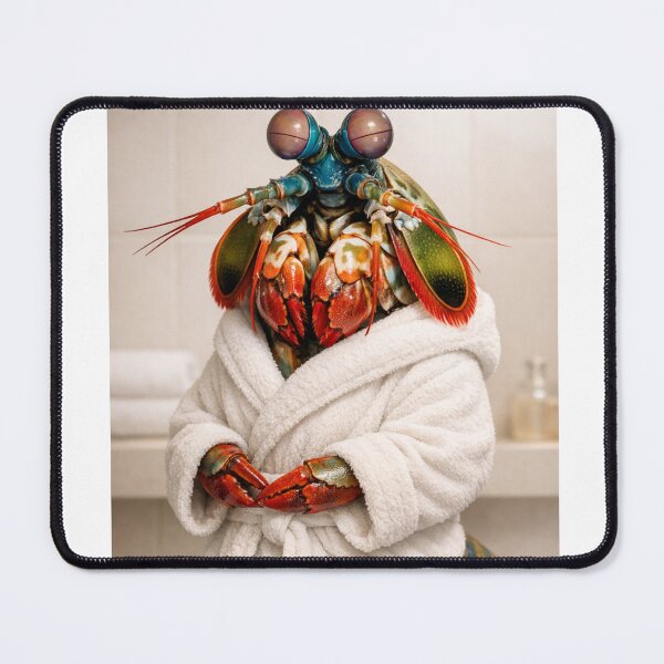Item preview, Cozy Bathrobe Mantis Shrimp designed and sold by Sillytoe.