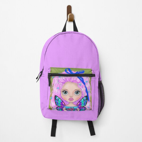 Item preview, Magical Big Eyed Fairy with Pink Hair and Butterfly Wings designed and sold by Skayana.