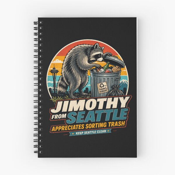 Item preview, Jimothy From Seattle Viral Raccoon Vintage Badge designed and sold by TSshirtShoppe.