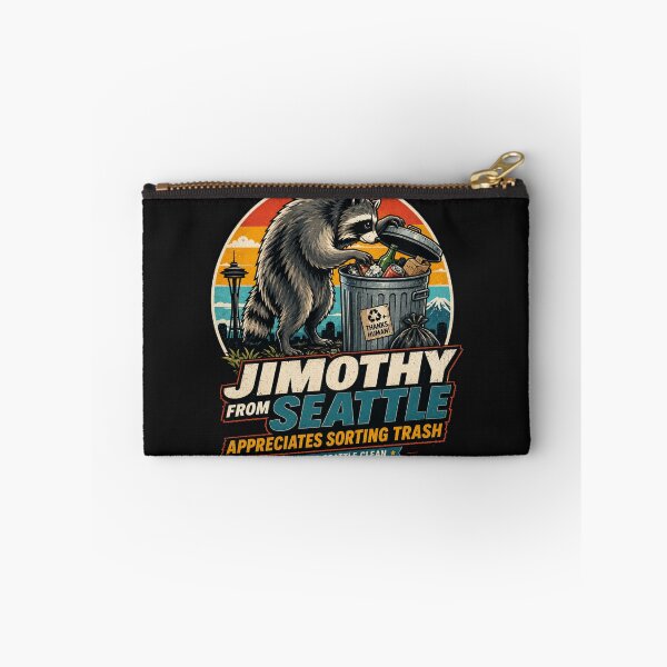 Item preview, Jimothy From Seattle Viral Raccoon Vintage Badge designed and sold by TSshirtShoppe.