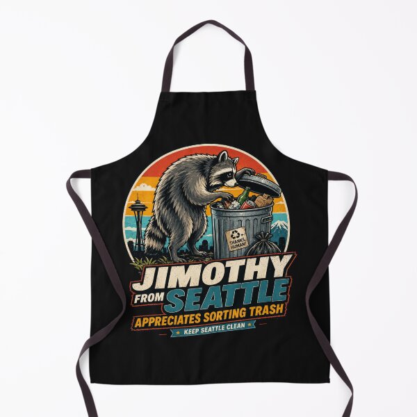 Item preview, Jimothy From Seattle Viral Raccoon Vintage Badge designed and sold by TSshirtShoppe.