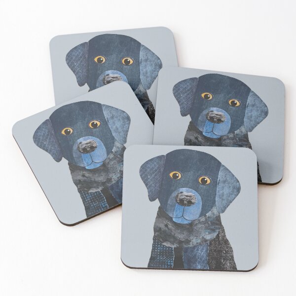 Item preview, Eddie, the collaged black labrador designed and sold by RachelHayesArt.