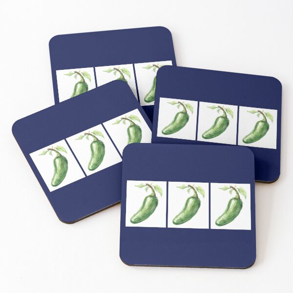 Item preview, Green Jalapeño Pepper Watercolor Art designed and sold by amusefullife.