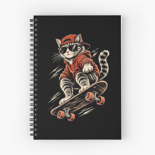Item preview, Skateboarding Cat - Funny Cat designed and sold by Moizento.