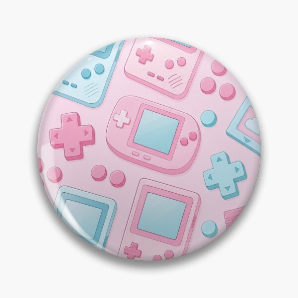 Item preview, Pastel Retro Handheld Consoles and Cartridges Seamless Pattern | Bubblegum Pink designed and sold by StickyGuys.