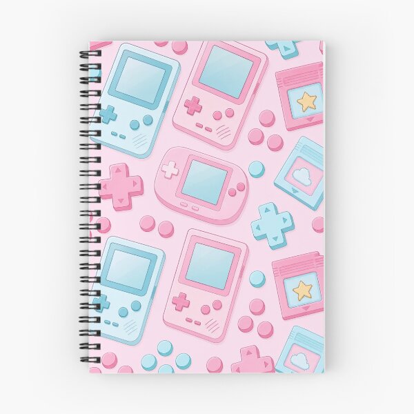 Item preview, Pastel Retro Handheld Consoles and Cartridges Seamless Pattern | Bubblegum Pink designed and sold by StickyGuys.