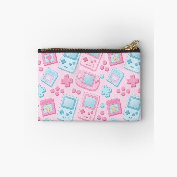 Item preview, Pastel Retro Handheld Consoles and Cartridges Seamless Pattern | Bubblegum Pink designed and sold by StickyGuys.