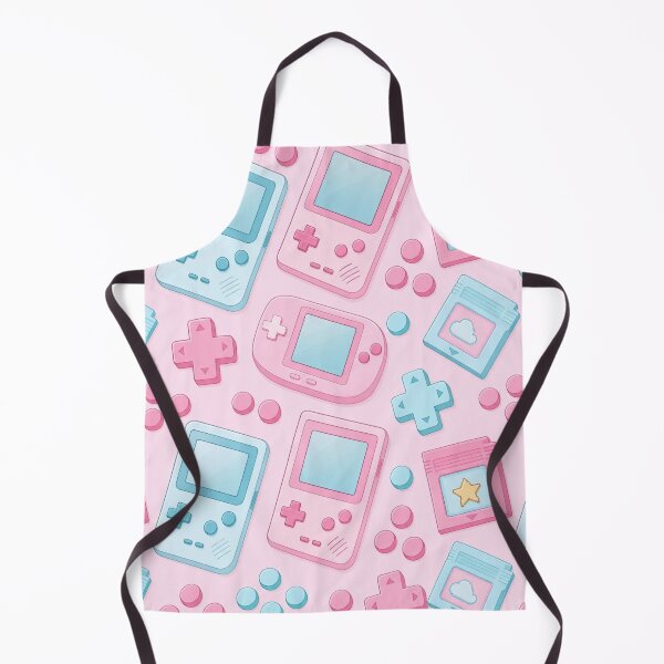 Item preview, Pastel Retro Handheld Consoles and Cartridges Seamless Pattern | Bubblegum Pink designed and sold by StickyGuys.
