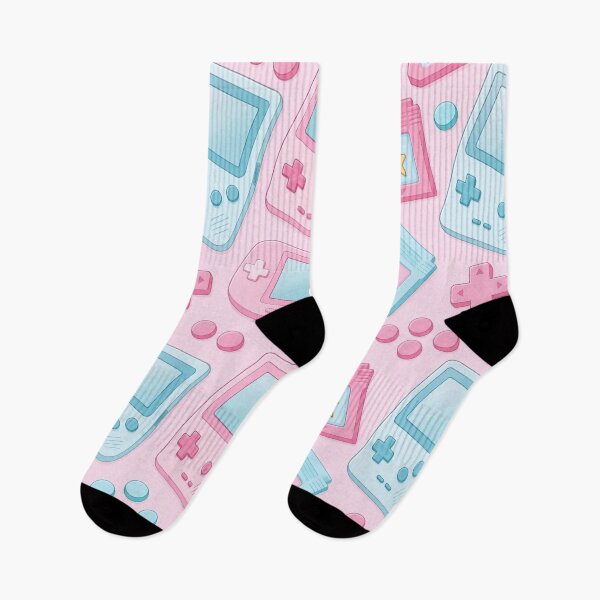 Item preview, Pastel Retro Handheld Consoles and Cartridges Seamless Pattern | Bubblegum Pink designed and sold by StickyGuys.