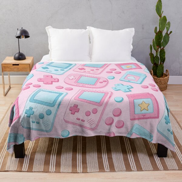 Item preview, Pastel Retro Handheld Consoles and Cartridges Seamless Pattern | Bubblegum Pink designed and sold by StickyGuys.