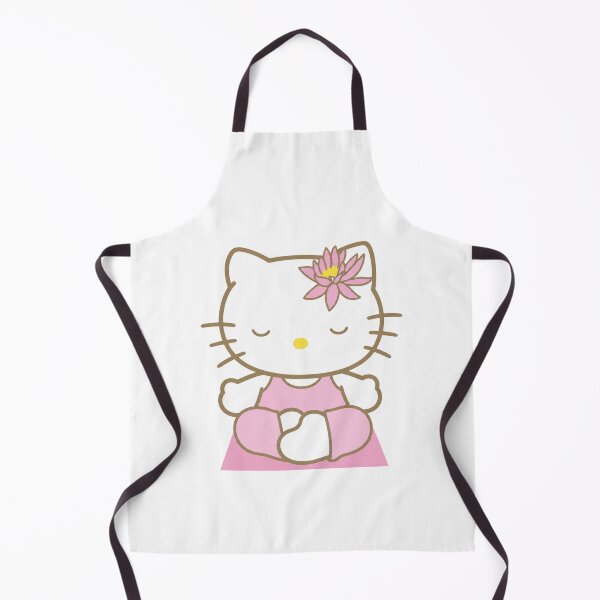 Item preview, Cute Meditating Kitty with Pink Lotus | Kawaii Yoga Cat Illustration designed and sold by DreamsPortal.