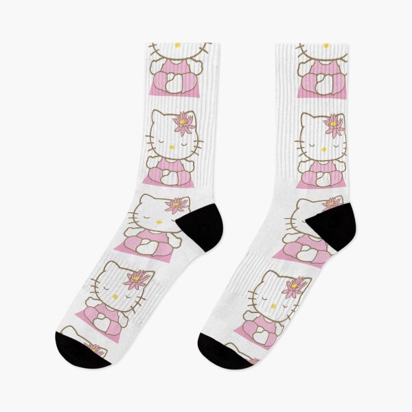 Item preview, Cute Meditating Kitty with Pink Lotus | Kawaii Yoga Cat Illustration  designed and sold by DreamsPortal.