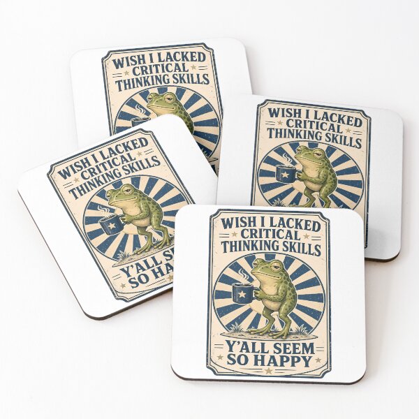 Item preview, Funny Frog Sarcastic - Wish I Lacked Critical Thinking Skills Y'all Seem So Happy designed and sold by conggamenhatvip.