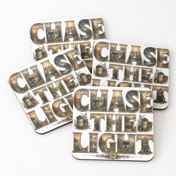 Item preview, Chase The Light | Outdoor Analog Photography Typography designed and sold by Golden Era Studio.