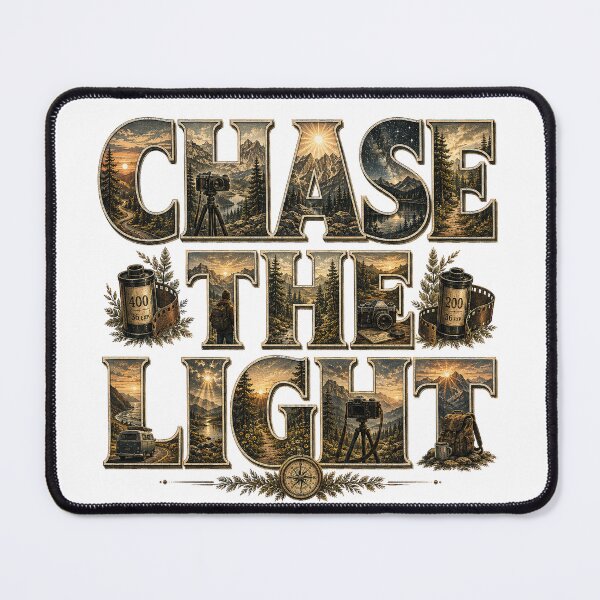 Item preview, Chase The Light | Outdoor Analog Photography Typography designed and sold by Golden Era Studio.
