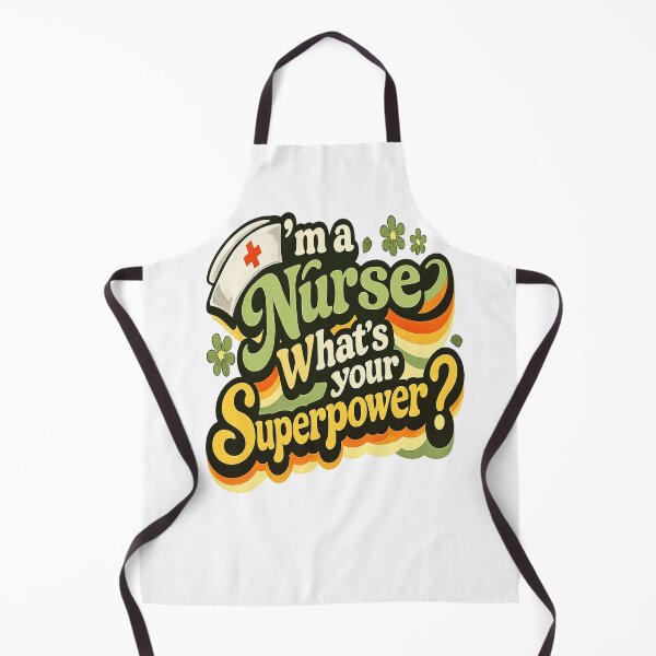 Item preview, I'm a Nurse. What's your Superpower? Funny 70s Retro Nursing Humor designed and sold by SynthWaveR.