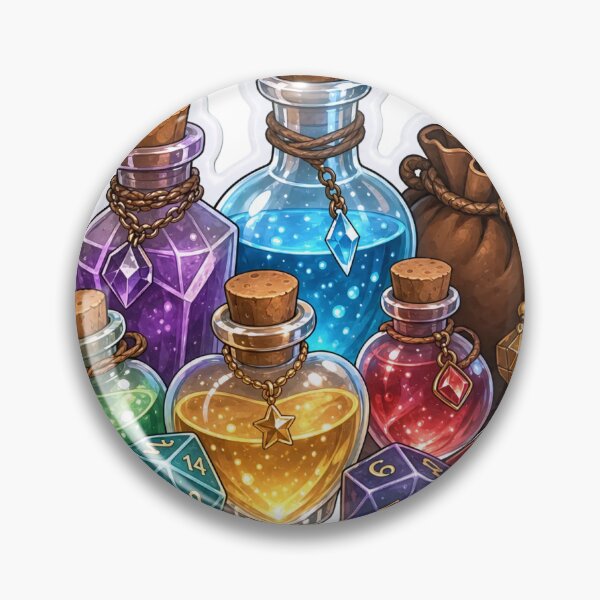 Item preview, Cozy Tabletop Potions and Polyhedral Dice | Soft Emerald Fantasy designed and sold by StickyGuys.
